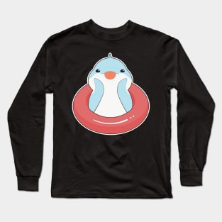 Dolphin with Swim ring Long Sleeve T-Shirt